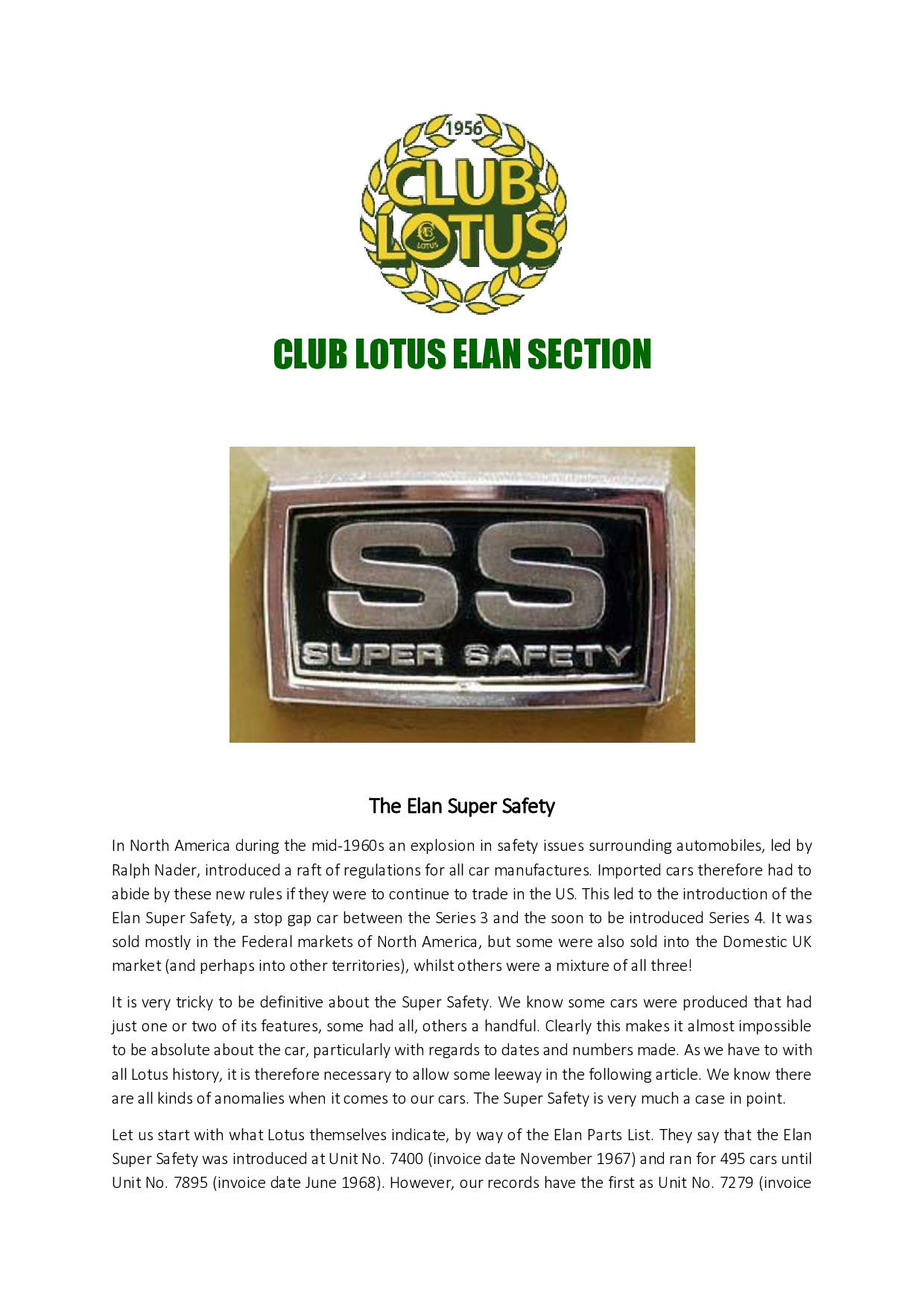 The Elan Super Safety